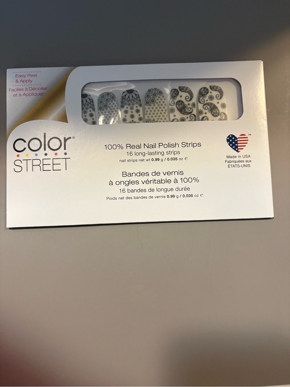 Color Street Black & White Floral Nail Strips by Color Street